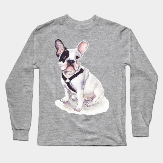 Humphrey the Frenchie Long Sleeve T-Shirt by Bridgetdav